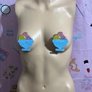 Glittery Ice Cream Bowl Pasties